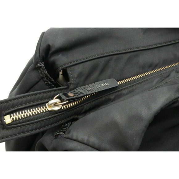 KATE SPADE Kate Small Karen shoulder bag handbag nylon patent leather black PXRU - Picture 4 of 9